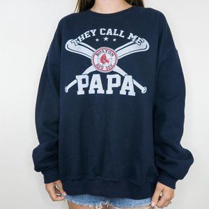 Retro They Call Me Papa Boston Red Socks Sweatshirt